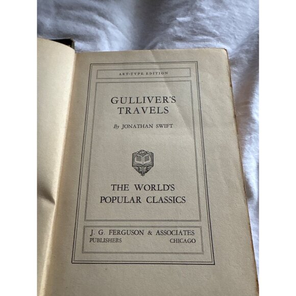 Gullivers Travels By Jonathan Swift Hardcover Art-Type Edition J.G. Ferguson & A - Picture 4 of 8
